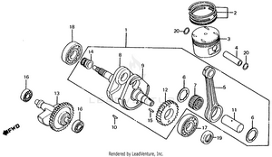 Crankshaft + Piston Piston Schematic