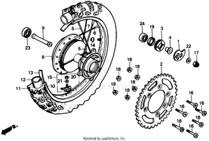 Rear Wheel 84-89 Schematic