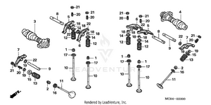 Camshaft + Valve Schematic