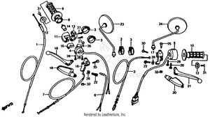 Control Levers + Switches + Cables 83 Schematic
