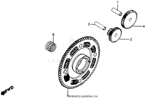 Starting Driven Gear Schematic