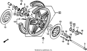 Front Wheel + Disc Schematic