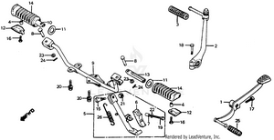 Step + Kick Starter Arm + Change Pedal Schematic