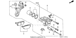 Rear Brake Caliper Schematic