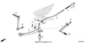Brake Pedal@kick Starter Arm Schematic