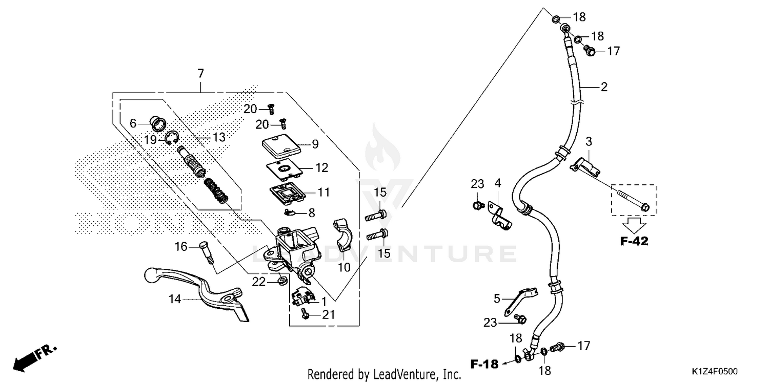 FRONT BRAKE MASTER       CYLINDER (1)
