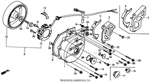 Left Crankcase Cover 85-90 Schematic