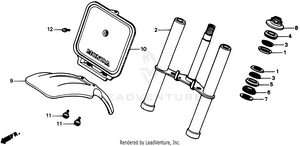 Front Fork 88-93 Schematic