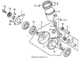 Crankshaft + Piston Schematic