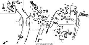 Handle Levers + Cables Schematic