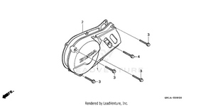 Left Crankcase Cover Schematic
