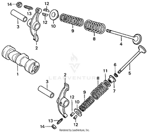 Camshaft + Valve Schematic