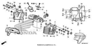 Rear Cylinder Head Cover Schematic
