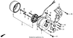 Left Crankcase Cover 86-93 Schematic