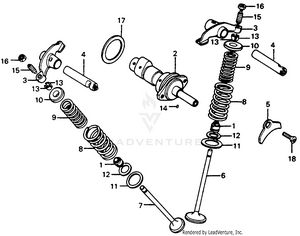 Camshaft + Valve Schematic