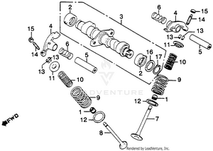 Camshaft + Valve Schematic