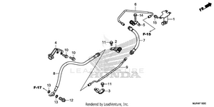 Rear Brake Hose (std) Schematic