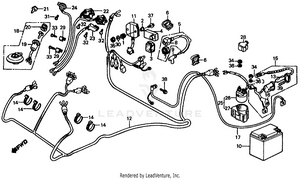 Wire Harness + Ignition Coil + Switch - Battery Schematic