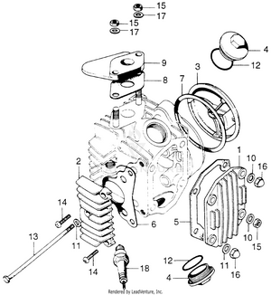 Cylinder Head Cover + Sparkplug Schematic