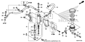 Rear Brake Master        Cylinder (1) Schematic