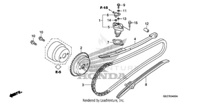 Cam Chain + Tensioner Schematic
