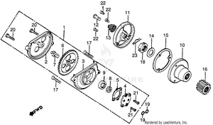 Oil Pump + Oil Filter Rotor Schematic