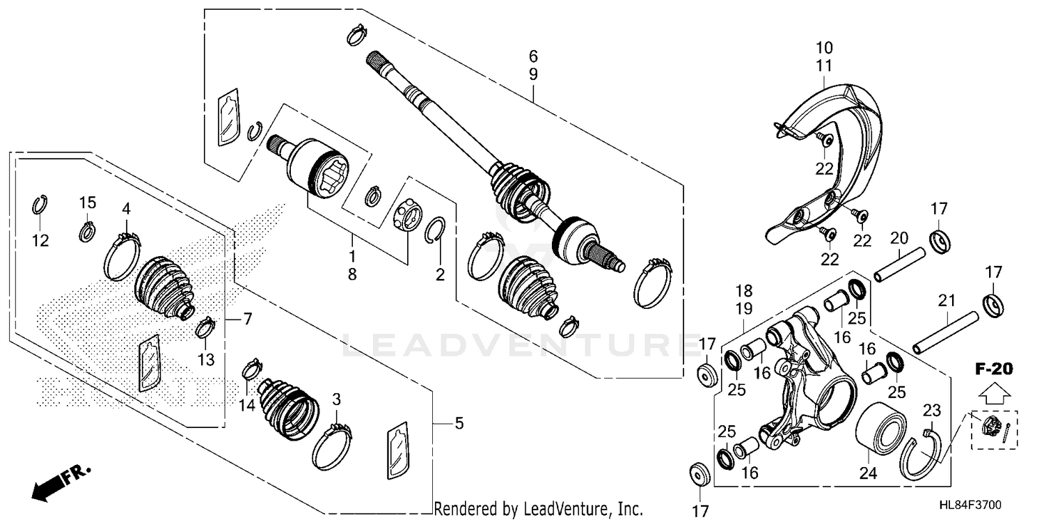 REAR KNUCKLE@REAR        DRIVESHAFT