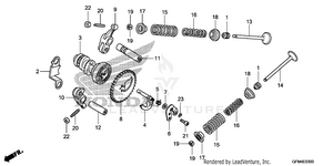 Camshaft + Valve Schematic