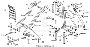 Grab Rail + Front Bumper + Roll Bar 81-84 Schematic