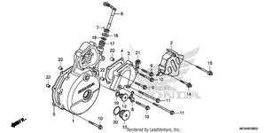 Left Crankcase Cover Schematic