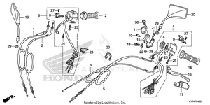 Handle Lever + Switch + Cable Schematic