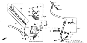 Front Brake Master Cylinder Schematic