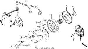 Pulse Generator + Starter Clutch Schematic