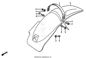 Rear Fender 80-81 Schematic
