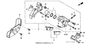 Rear Brake Caliper Schematic