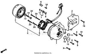 Left Crankcase Cover + Alternator Schematic