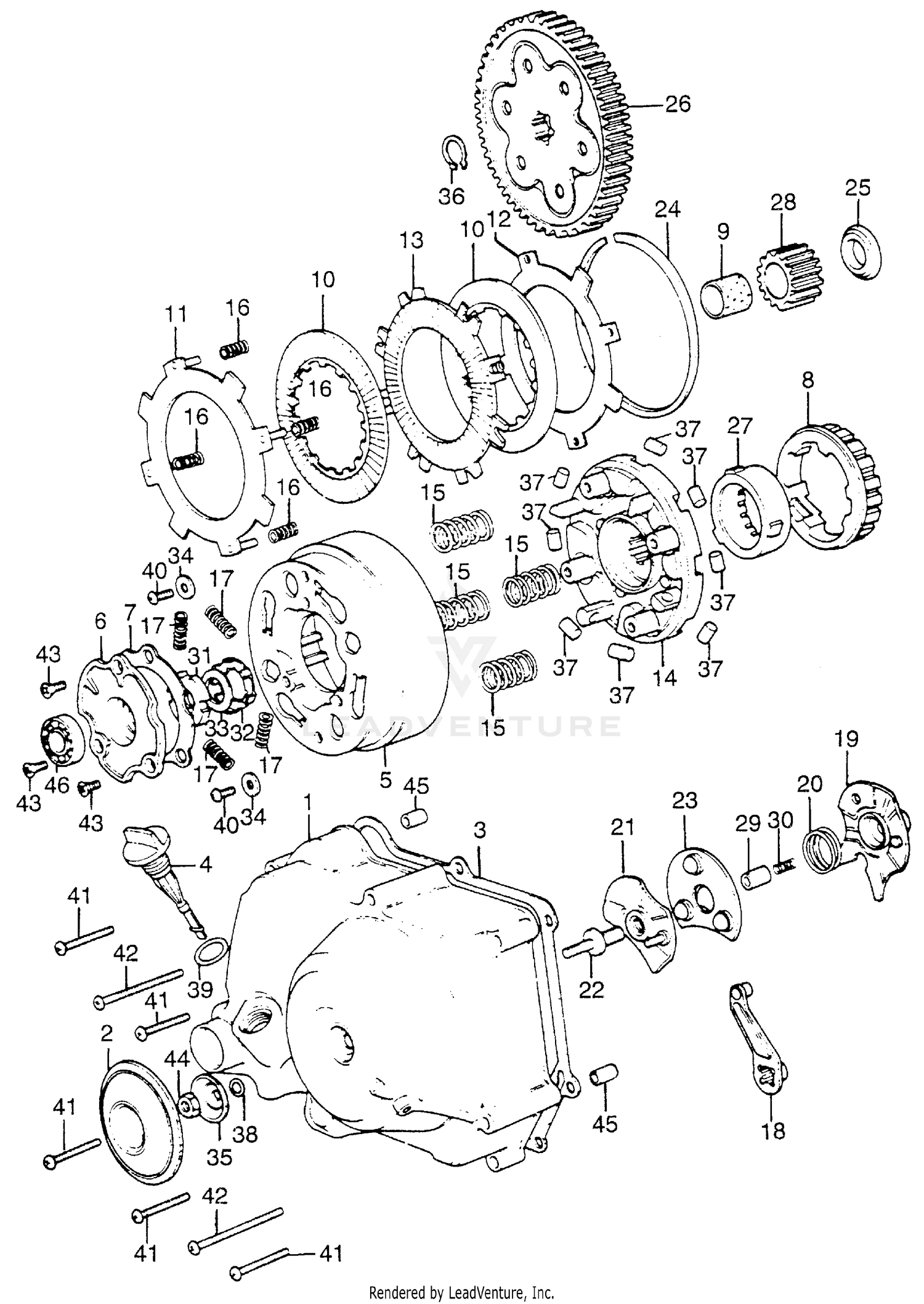 RIGHT CRANKSHAFT COVER   @CLUTCH