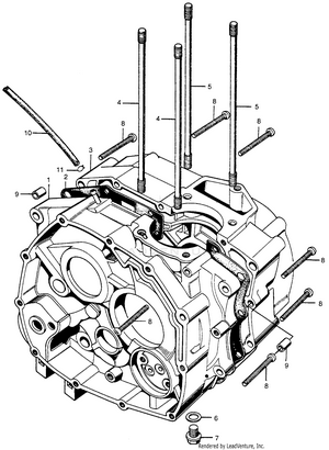 Right & Left Crankcase Schematic