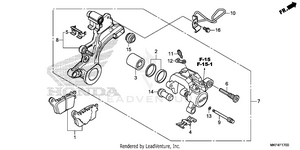 Rear Brake Caliper Schematic