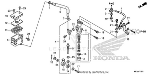 Rear Brake Master        Cylinder (cbr600ra) Schematic