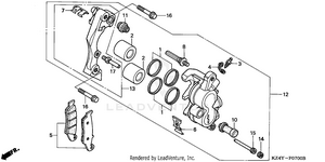 Front Brake Caliper Schematic
