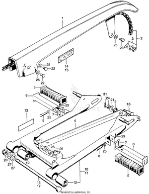 Swingarm + Chain Case Schematic
