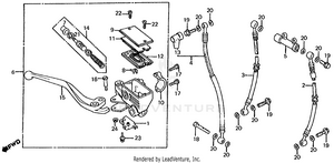 Front Brake Master Cyl. + Right Control Lever Schematic