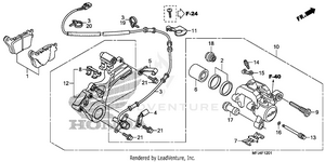 Rear Brake Caliper       (cbr600ra) Schematic