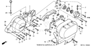 Left Crankcase Cover Schematic