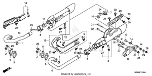 Exhaust Muffler ('04-'07) Schematic