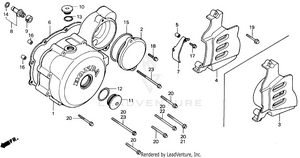 Left Crankcase Cover Schematic