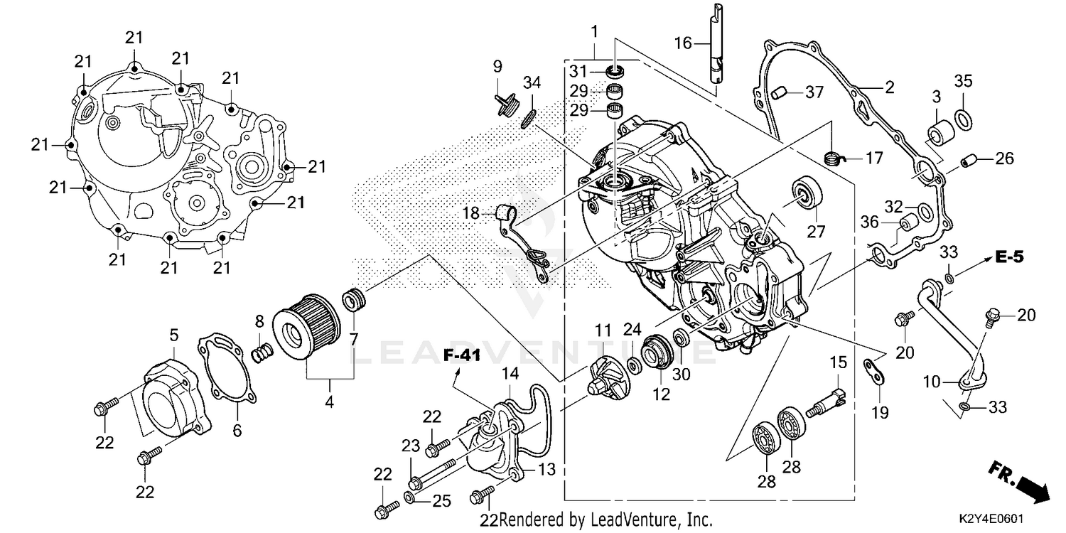 RIGHT CRANKCASE COVER    (E-CLUTCH)