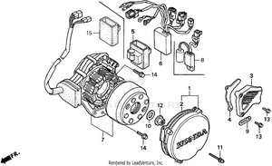 Left Crankcase Cover Schematic