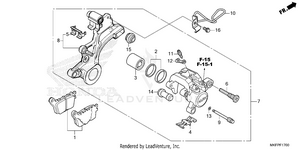 Rear Brake Caliper Schematic